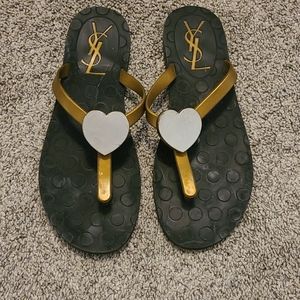 Ysl thong flip flop sandals